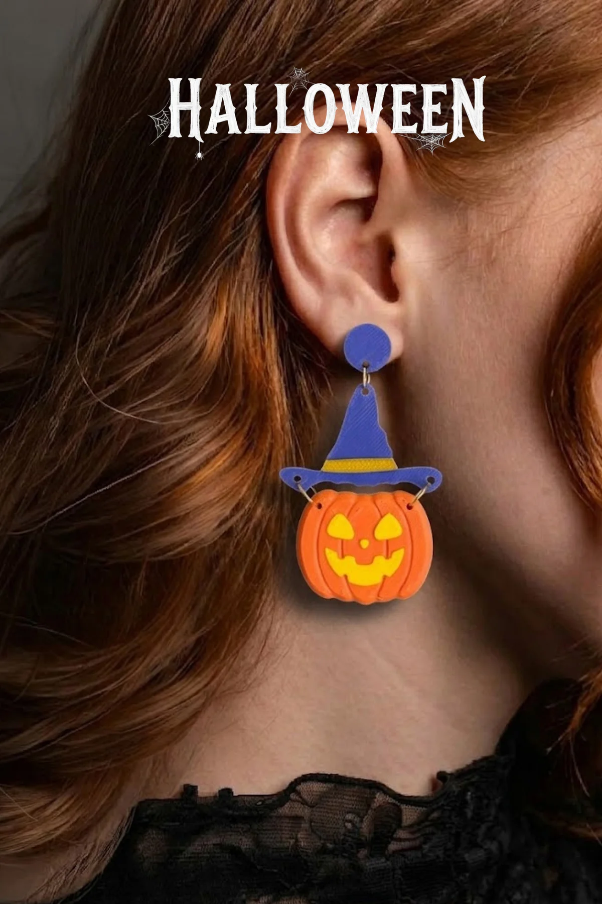 Halloween Cadılar Bayramı Bal Kabağı Özel Tasarım Küpe (Pumpkin)
